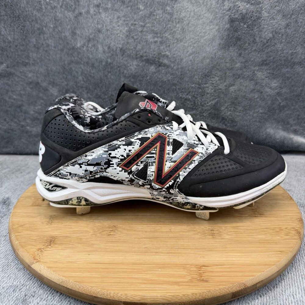 New Balance V45 Shoes Mens Size 9 D Black Camo Baseball Cleats Metal L4040PK2